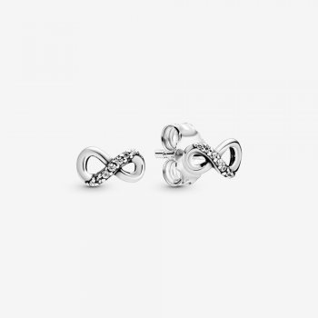 Sparkling Infinity Stud Earrings Sterling silver 298820C01