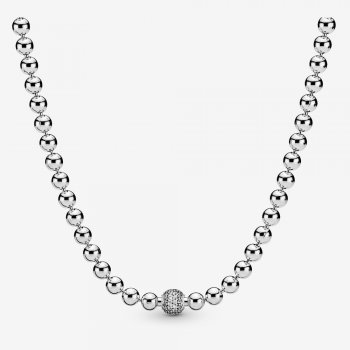 Beads & Pave Necklace 398565C01
