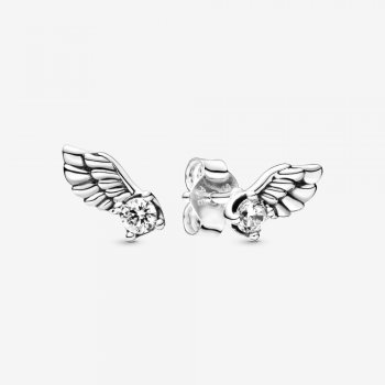 Sparkling Angel Wing Stud Earrings 298501C01