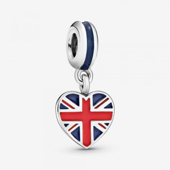 Great Britain Union Jack Heart Dangle Charm 791512ENMX