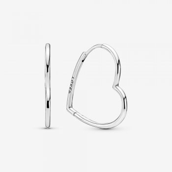 Asymmetrical Heart Hoop Earrings 297822