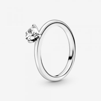 Clear Heart Solitaire Ring 198691C01