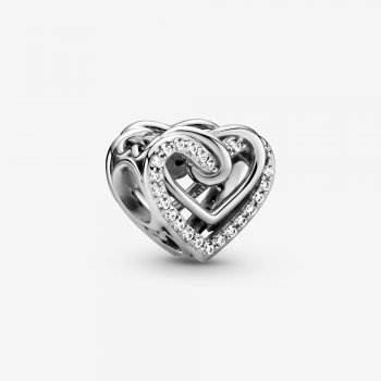 Sparkling Entwined Hearts Charm Sterling silver 799270C01