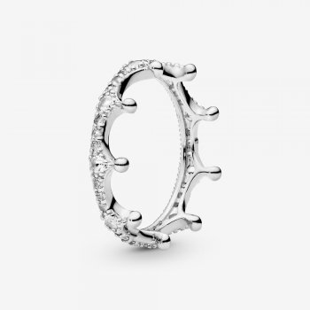 Clear Sparkling Crown Ring Sterling silver 197087CZ